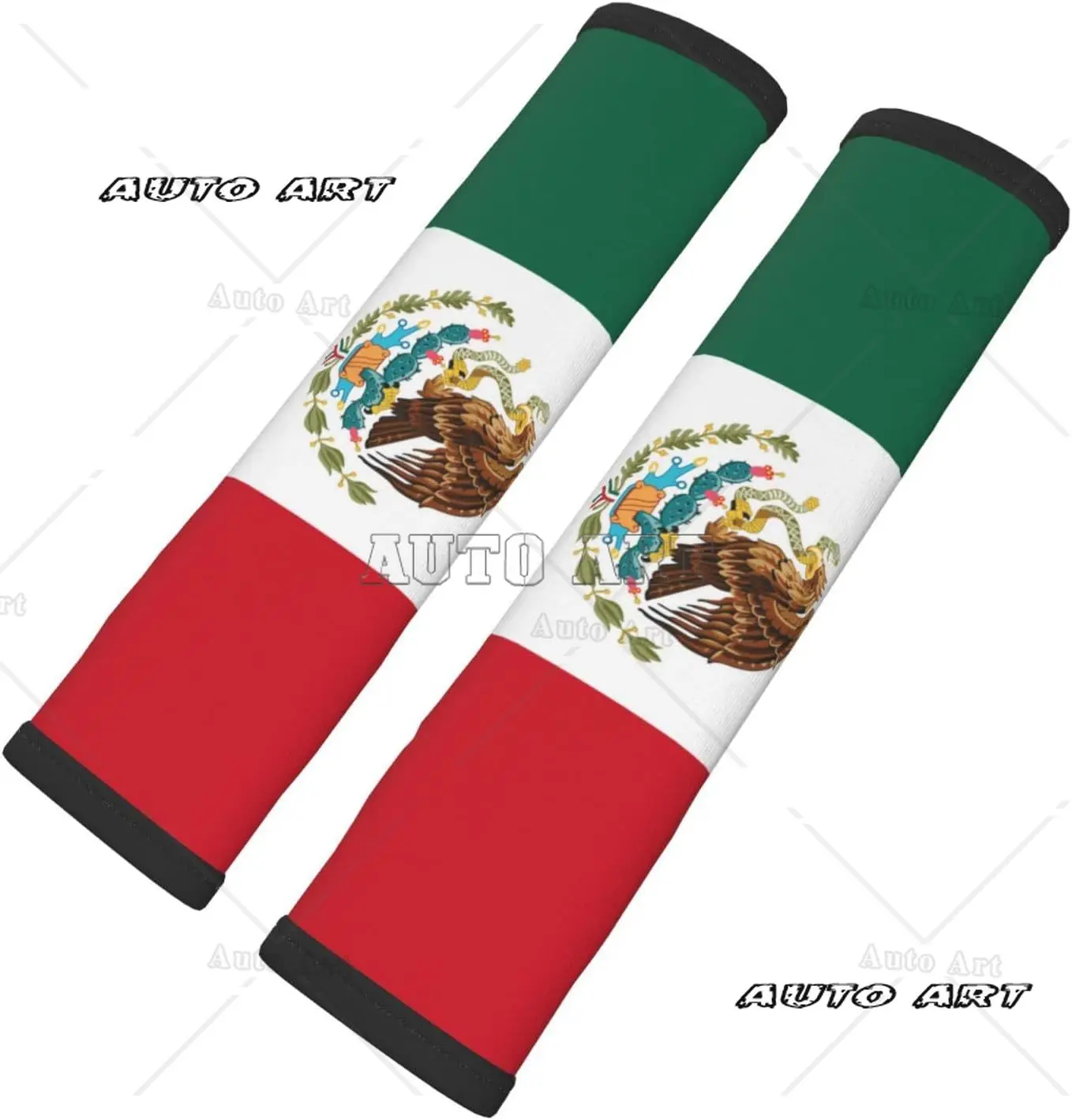 Copri cintura di sicurezza per auto con motivo bandiera del Messico, confezione da 2, protezione per tracolla per cintura di sicurezza, comfort universale per borsa per auto
