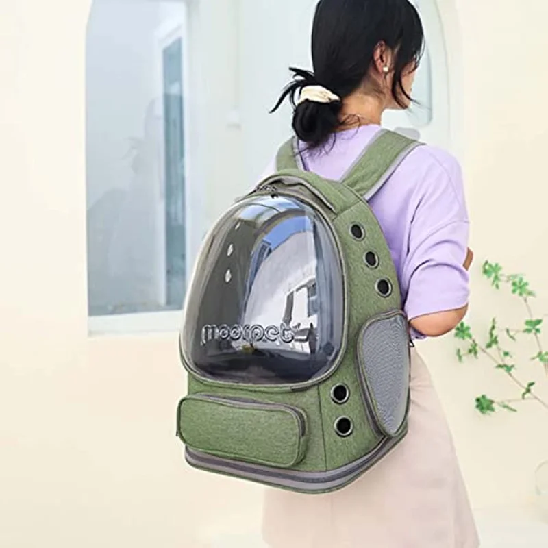 Cat Carrier Backpack Dog Backpack Carrier for Small Dogs，Pet Bubble Backpack Bag with Air Holes Airline Approved Travel Carrier