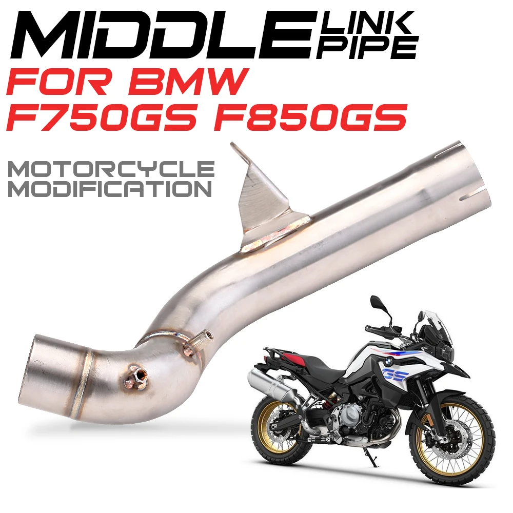 Escape Silencer Improve Motorcycle Exhaust Central Link Catalytic Converter Pipe Eliminate For F750GS F850GS