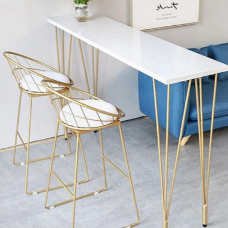 Tavolo e sedia da bar in marmo nordico moderno e leggero di lusso   balcone domestico alto bancone bar vino da parete lungo angganggansenansenš tavolini da caffè