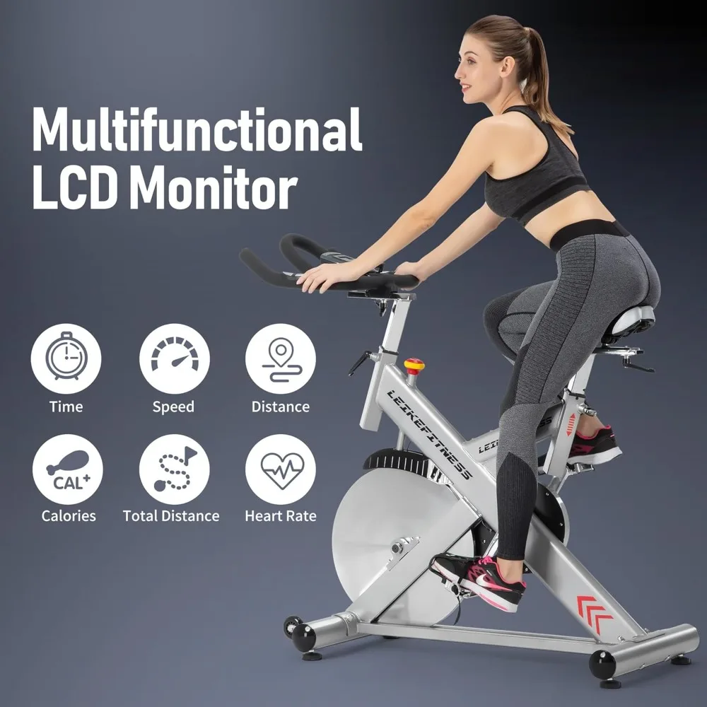 Exercise Bike,Indoor Cycling Bike, Stationary Bike Magnetic Resistance Quiet and Smooth for Home