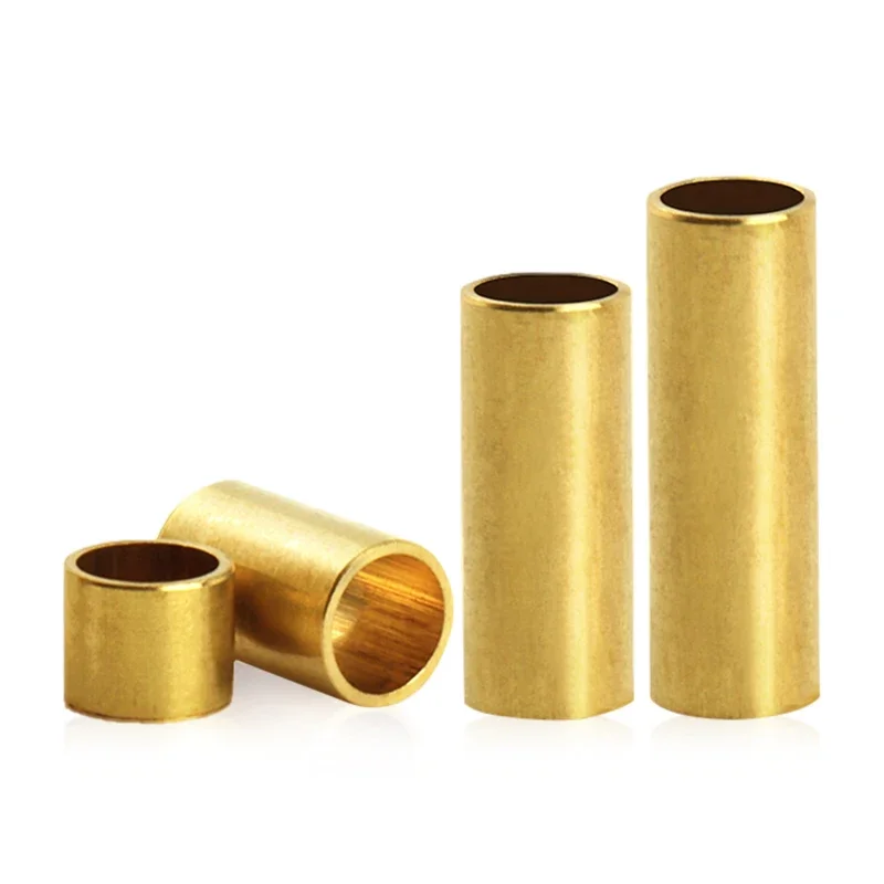 10/20/50Pcs Brass Round Tube Wall Diameter 2/3/4/5mm DIY Round Pipe Tubing Brass Rod Length 3mm-20mm