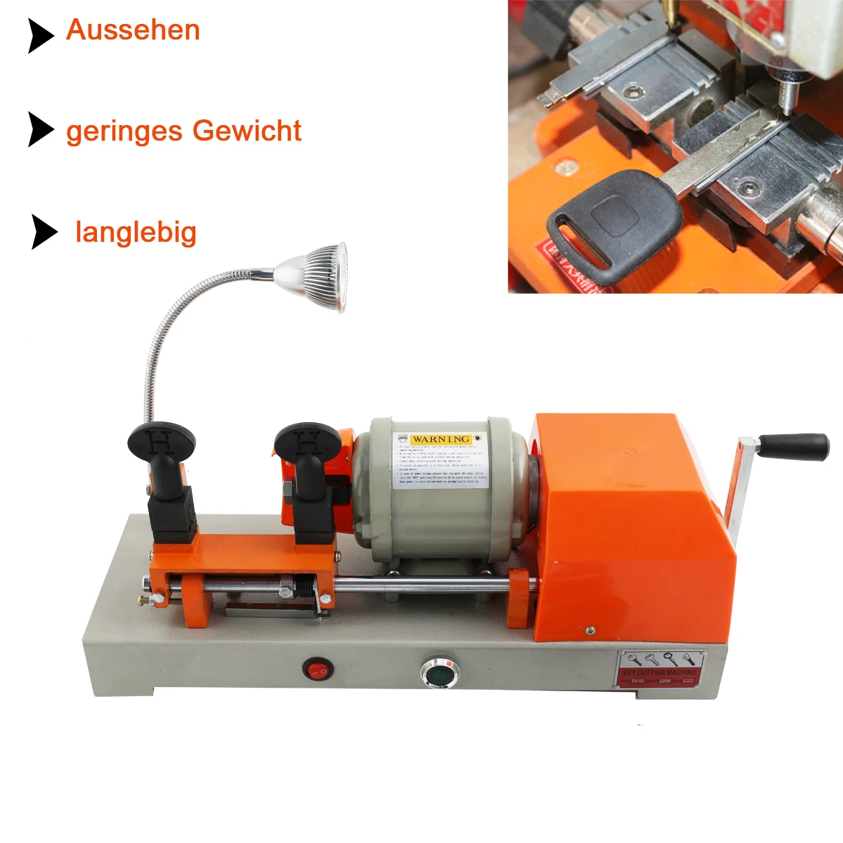 ماكينة مفاتيح أفقية 220 فولت 120 وات مع ماكينة نسخ المفاتيح الكهربائية بإضاءة LED ماكينة قطع المفاتيح #4