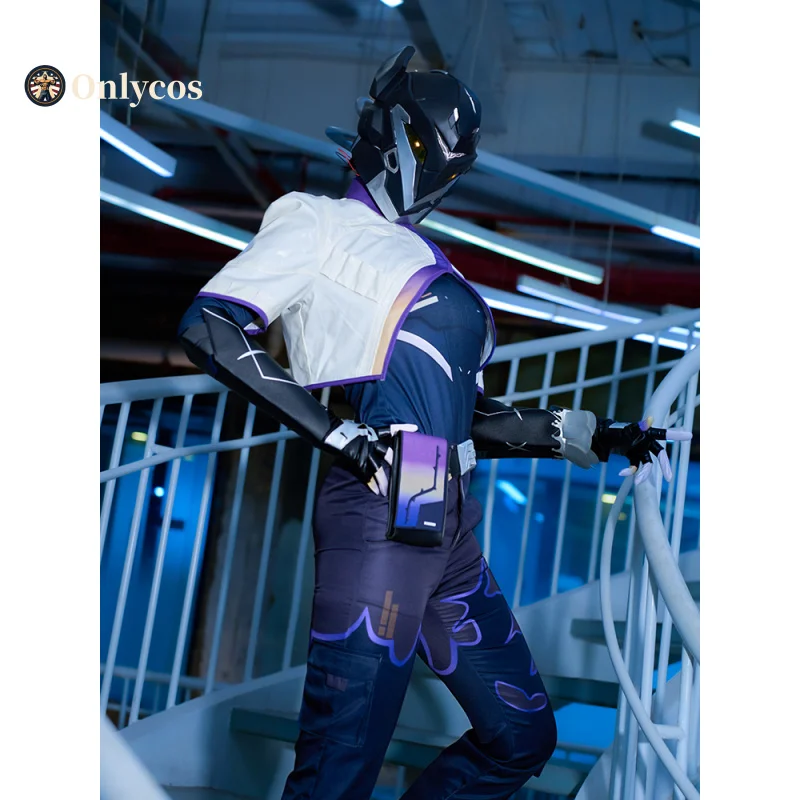Game VALORANT VYSE Cosplay Costume Full Set Uniform Props Accessories Men Halloween Carnival Party Onlycos