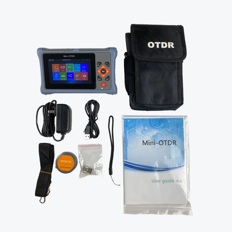 Verificador multifunction da fibra ótica mini otdr com fonte de luz ótica do medidor de potência opm vfl