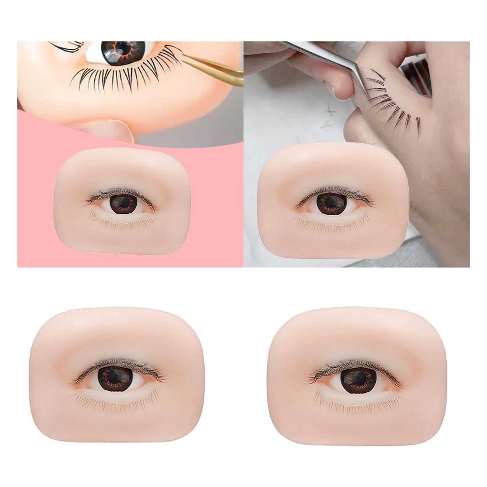 

Модель 5D силиконовых глаз для тренировки нанесения ресниц, профессиональная, для мастеров и салонов