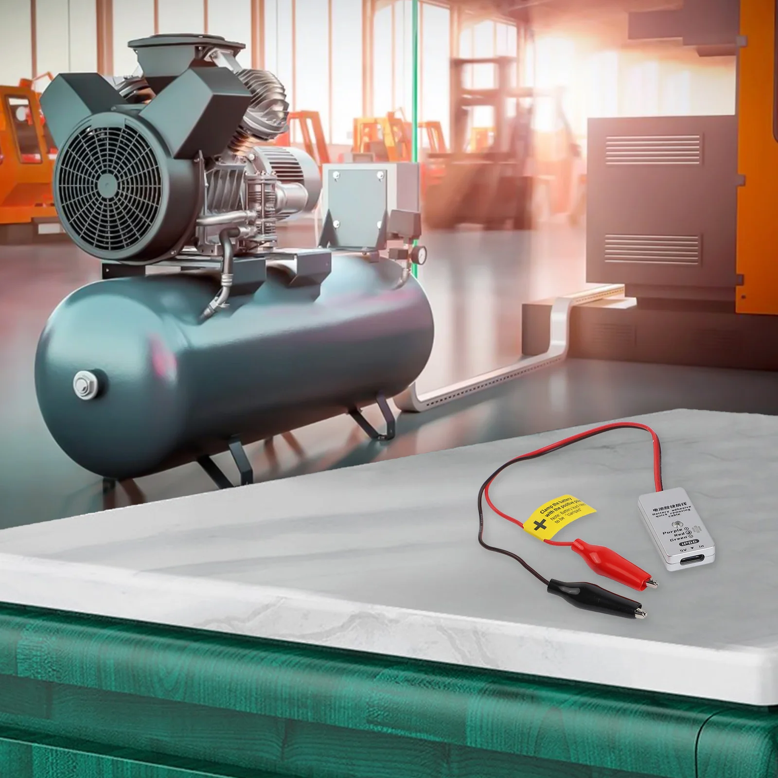 IP66 Battery Cable for Electrolytic Glue Removal with Current Limiting and LED Status Lights to Prevent Short Circuits