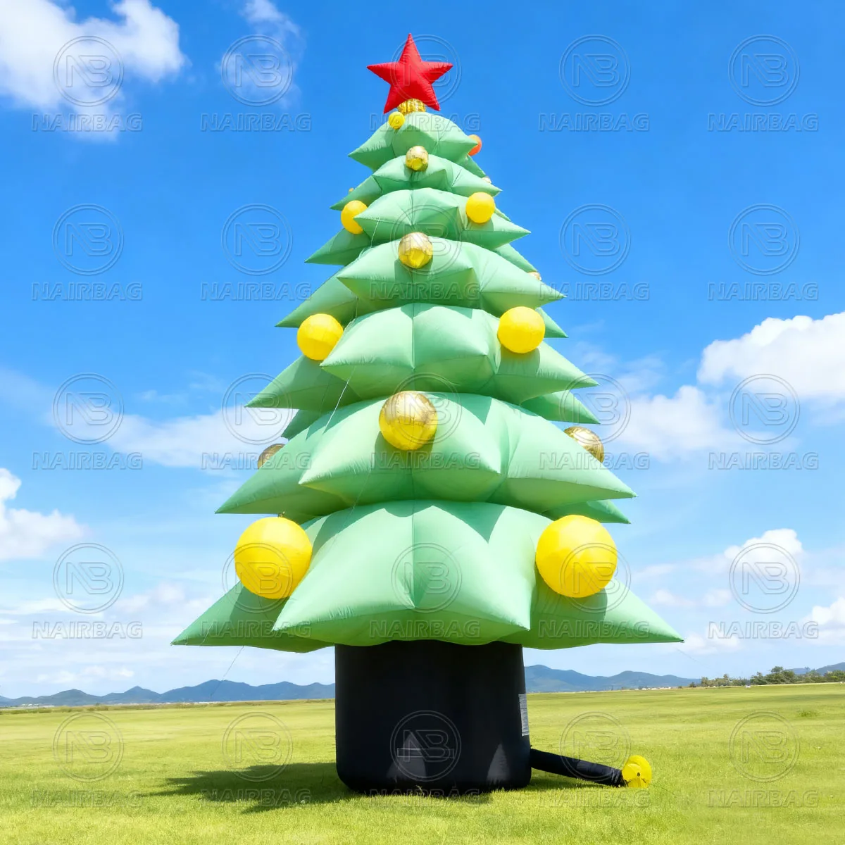 Árbol de Navidad inflable gigante Árbol de Navidad Publicidad al aire libre Dibujos animados 20 pies 22 pies 25 pies 26 pies 30 pies 33 pies Decoración de árbol de Navidad inflable