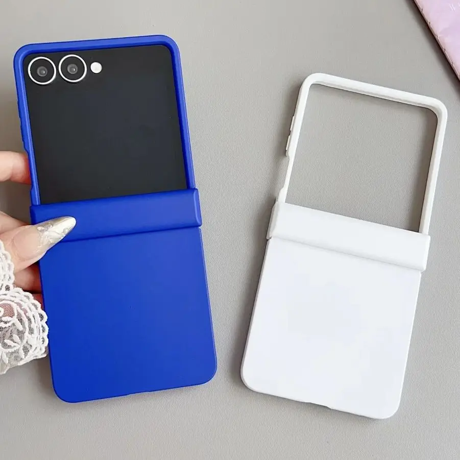 Official Bright Candy Color Phone Case For Samsung Galaxy Z Flip 7 6 5 4 3 Luxury Hinge Central Axis Protect Shockproof PC Cover