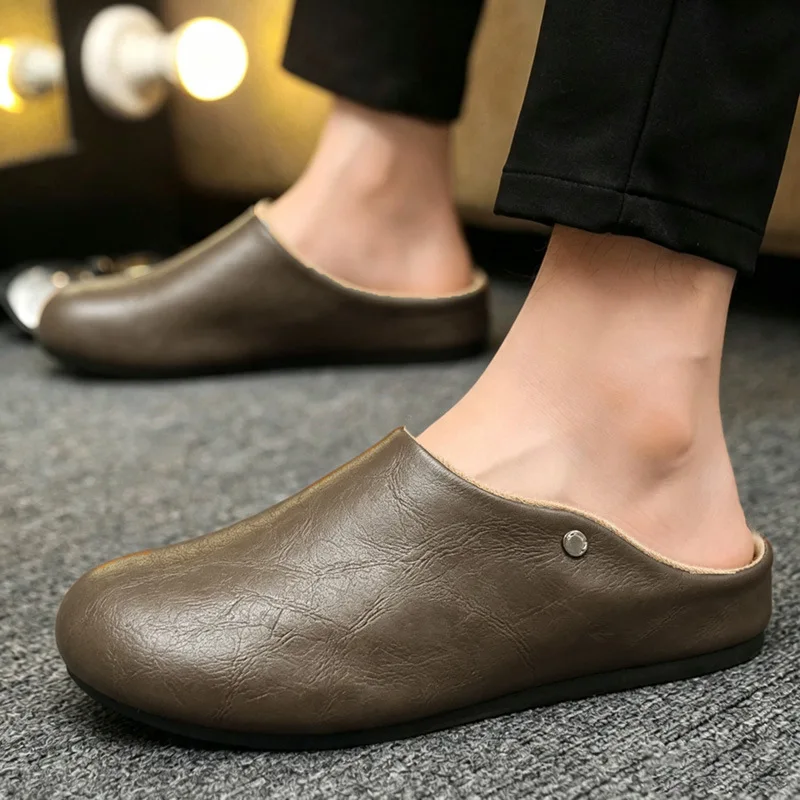 Spring  Autumn Men's Casual Shoes Anti Slip Sleeves Lazy Shoes Fashion Men's Single Shoes