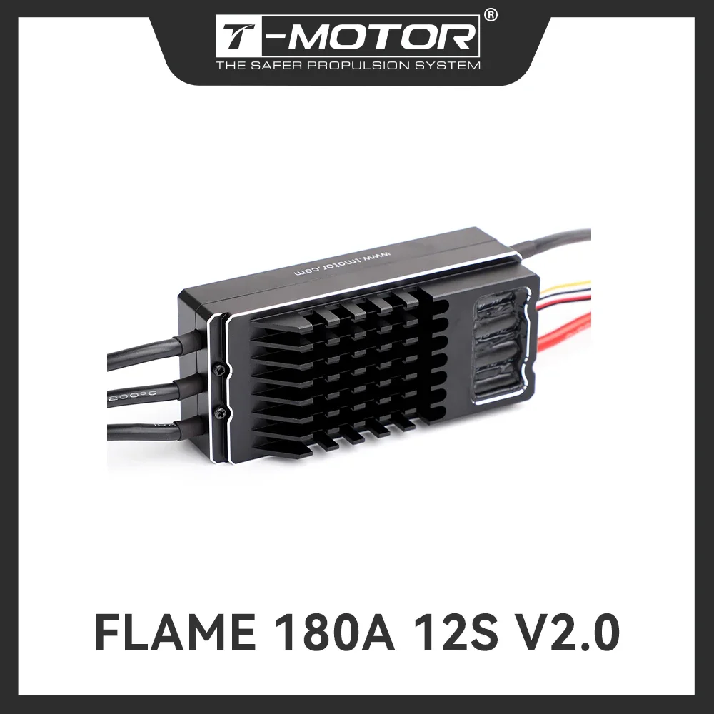 Original T-MOTOR FLAME 180A 12S V2.0 ESC 6-12S 500Hz IP56 Multi-Rotor UAV Electronic Speed Controller