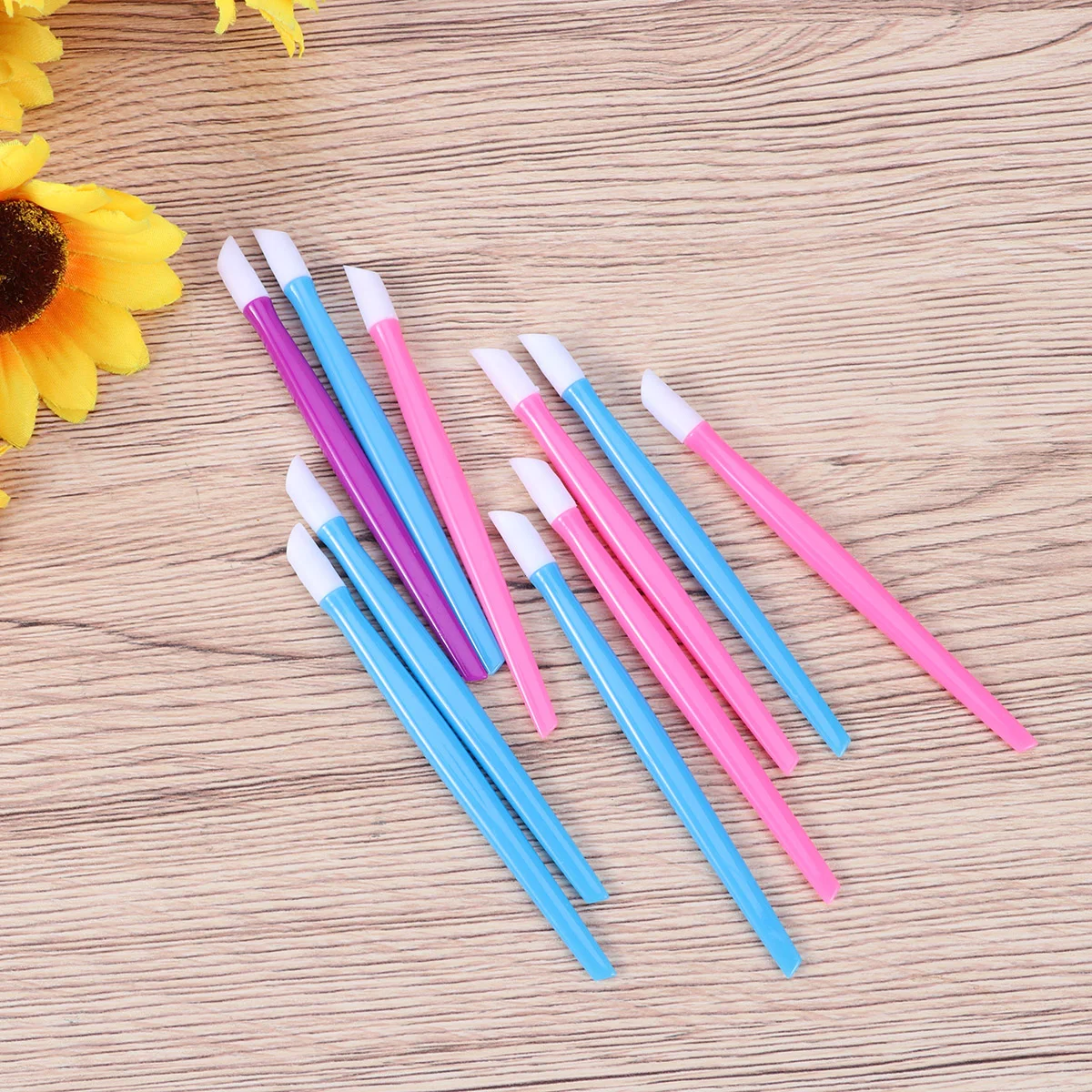 10 Pcs Dead Skin Pusher Cuticle Pushers Tipped Manicure Tools Stickers Putter Nail