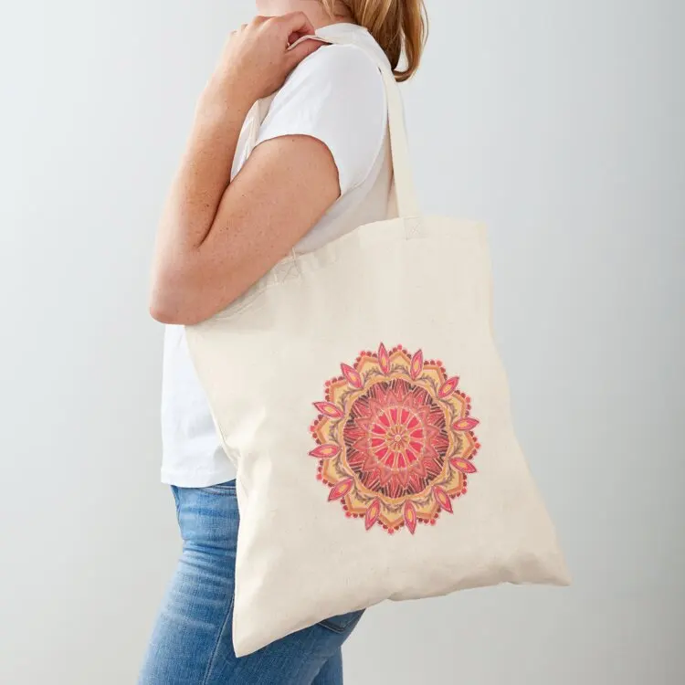 

batik mandala - divya Tote Bag tote bags aesthetic reusable shopping bags eco bag folding Women's shopper bag
