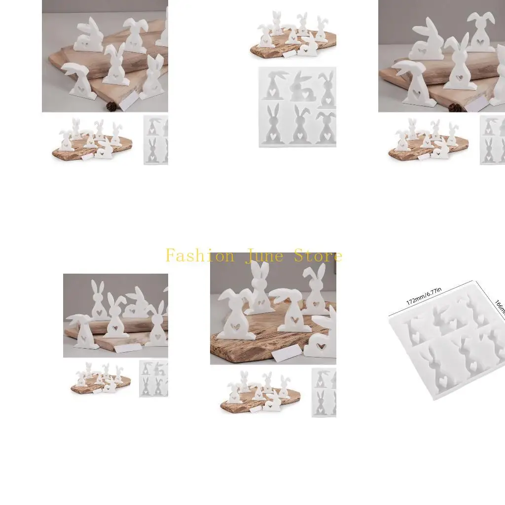 

N5KA Silicone Easter Rabbit Molds Resin Project Moulds Silicone Texture Crafting Mold