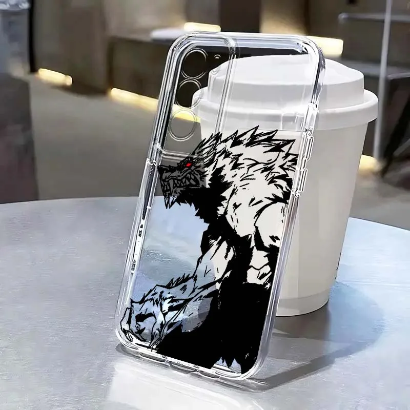 Evil Wolf Anime Art Phone Case For OPPO A11 A16 A55 A56 A57 A72 A52 A73 A74 A54 A76 A78 Find X5 X6 X7 Ultra Pro 5G Transparent view 4