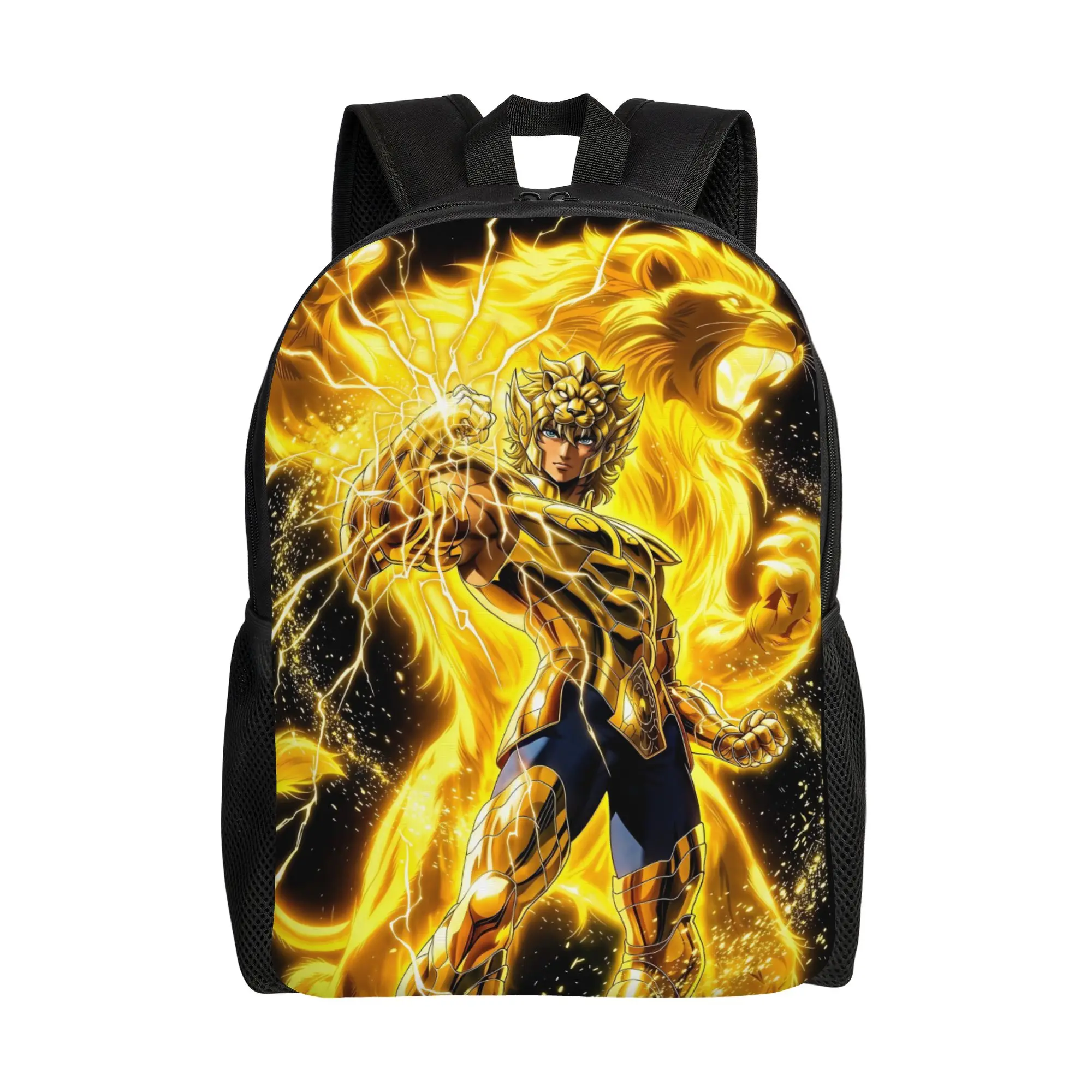 1Piece Backpack Aiolia Leo Saint  New School Year Rucksack High School  Saint Seiya Anime Back To School Gift New Term Starts