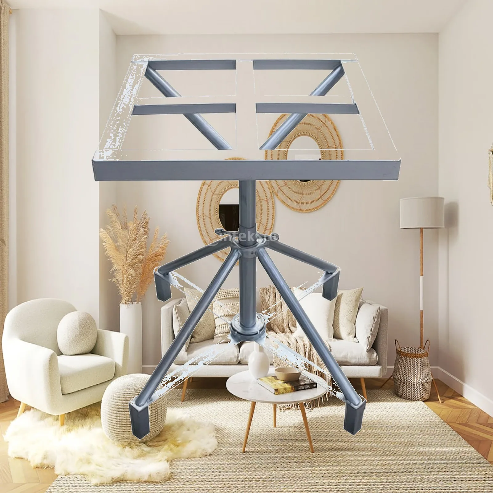 Spray Painting Table 360 Degree Rotation Rotating Worktable Steel Turntable with