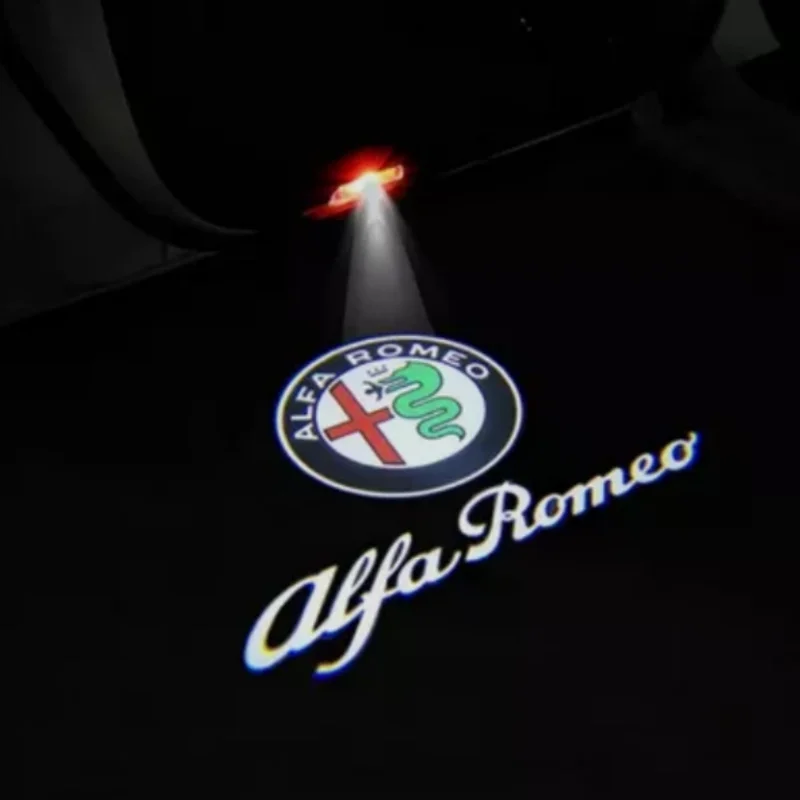 4x LED Door Step Courtesy Shadow Laser Light Fits For Alfa Romeo Stelvio 2017-18