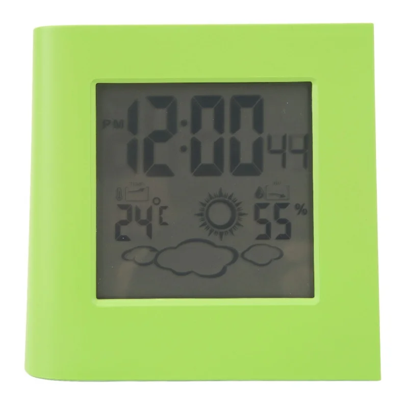 Solar Battery Dual Energy Alarm Clock Weather Forecast Temperature Humidity Alarm Clock