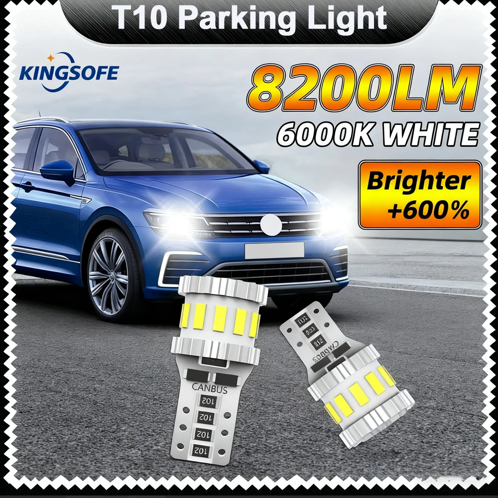 

T10 W5W Parking Light 8200LM Super Bright Clearance Lamps 6000K White 360 Degree Lighting 12V Canbus No Error Car Accessories