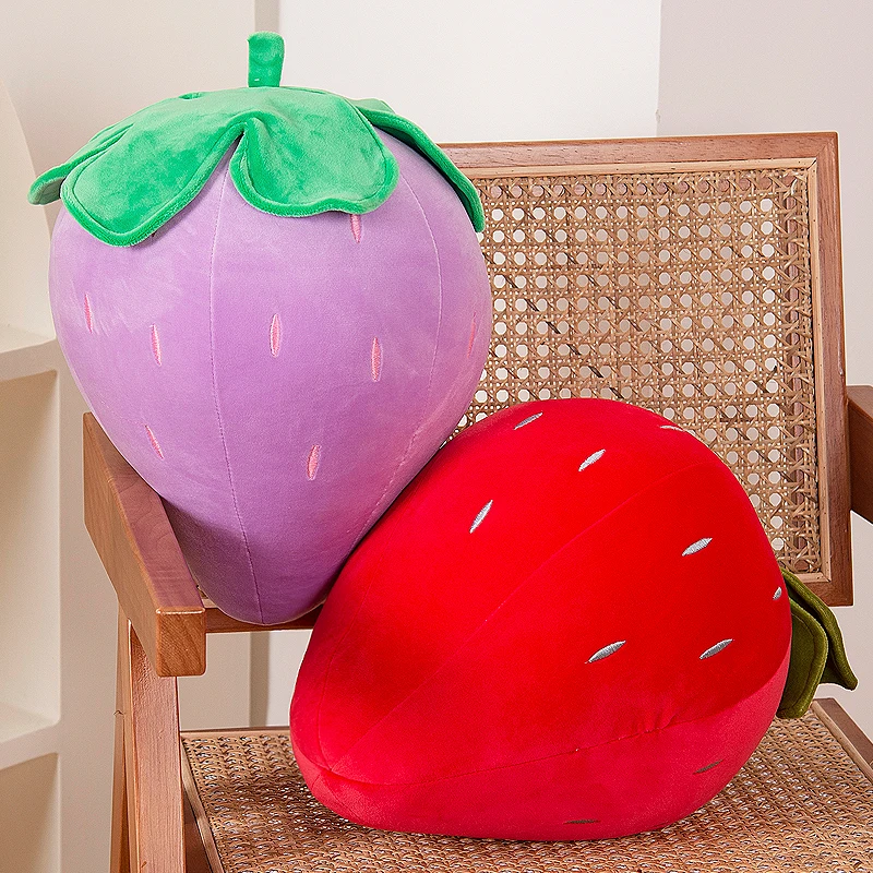 

Ultra Soft Strawberry Plush Toy Pillow Sleeping Doll for Girls Bed Sofa Cute Fruit Stuffed Animal Student Soft Plushie Cushion