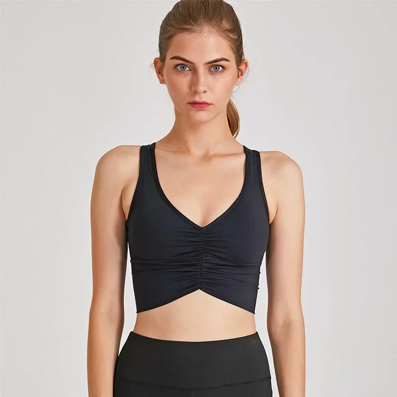 Neue Damen Sport Tank Top U-förmige Schönheit zurück BH keine Unbeholfen heit Faden nackt Gefühl enge Hosen hohe Taille Fitness Yoga-Set