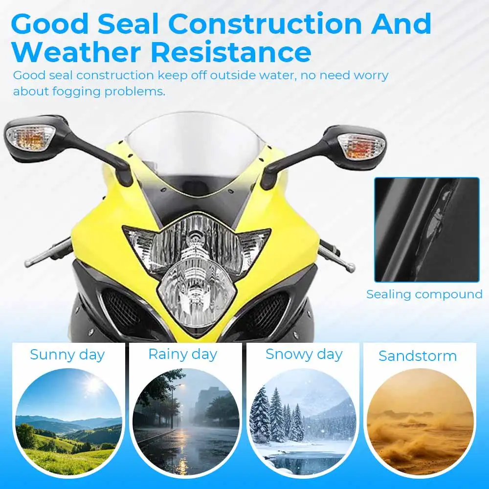 Picture 6: Headlight Lamp Assembly Housing Fits For Suzuki Gsx-R1000 Bandit Gsx650F/Fa/Fu/Fua 2005-2016 Abs Plastic Black Casing Clear Lens