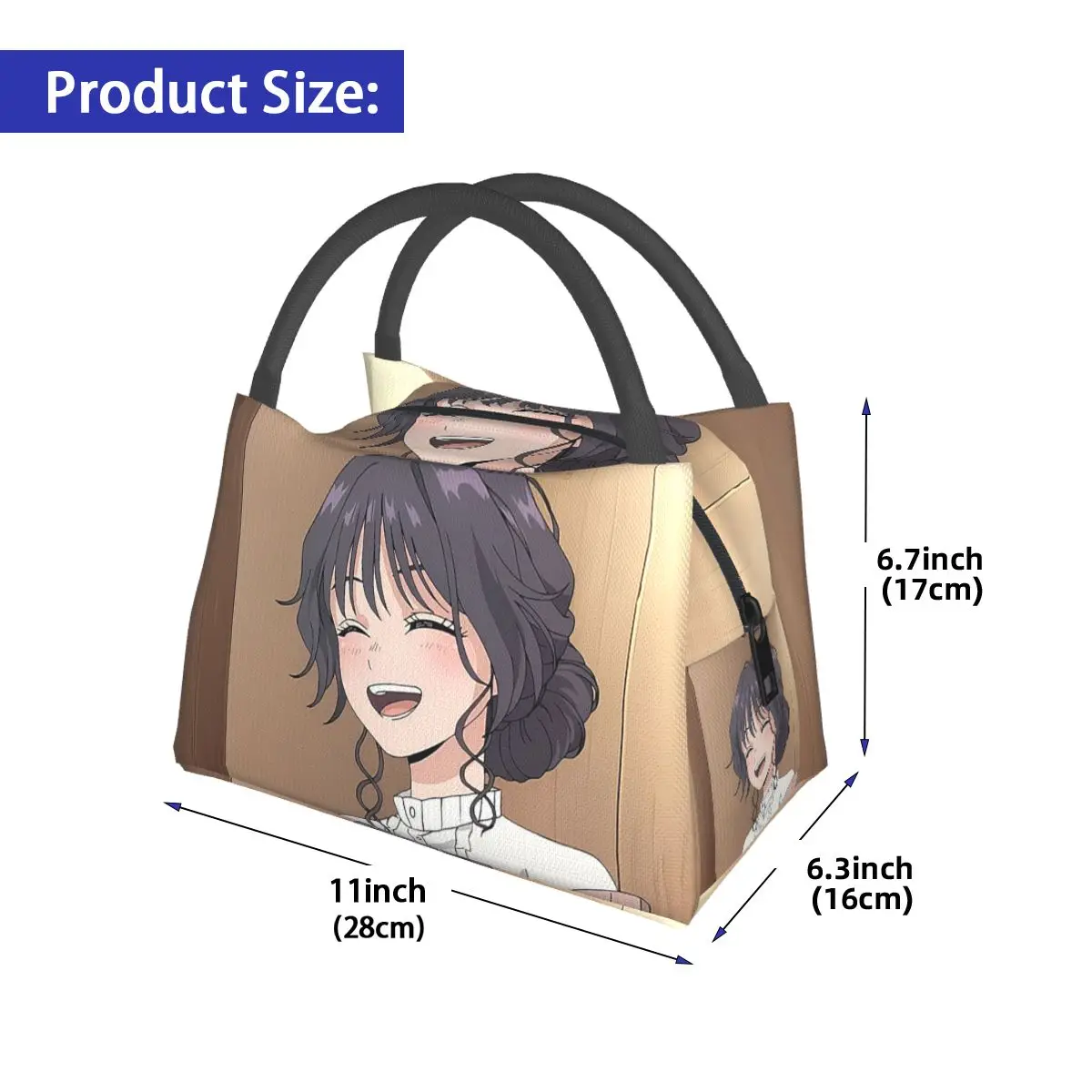The Fragrant Flower Blooms With Dignity Anime Insulated Lunch Bag for Women Children Portable Food Boxes Thermal Lunch Box Tote