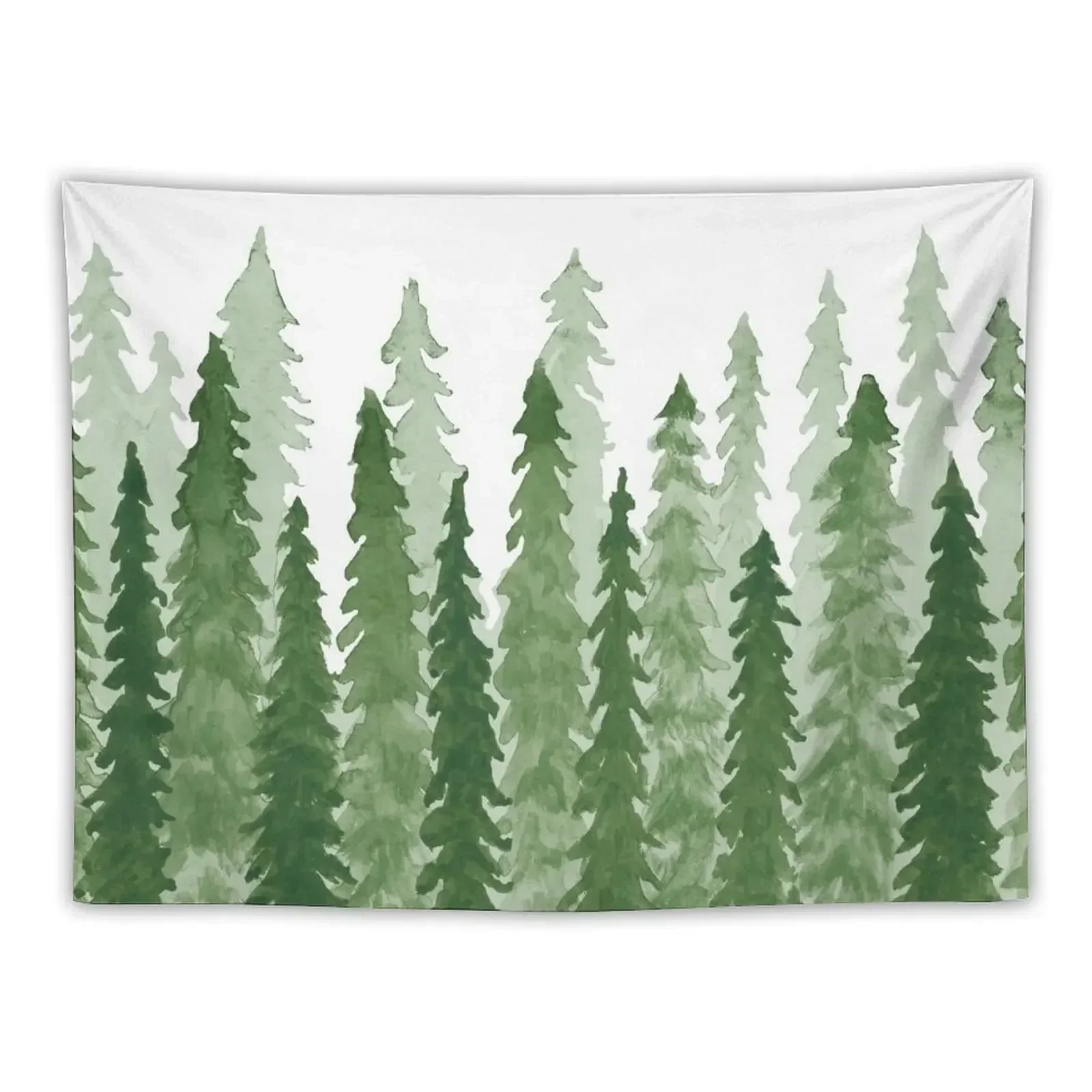 watercolor redwood trees Tapestry Wallpaper Home Decorations Aesthetic Bedroom Deco Tapestry