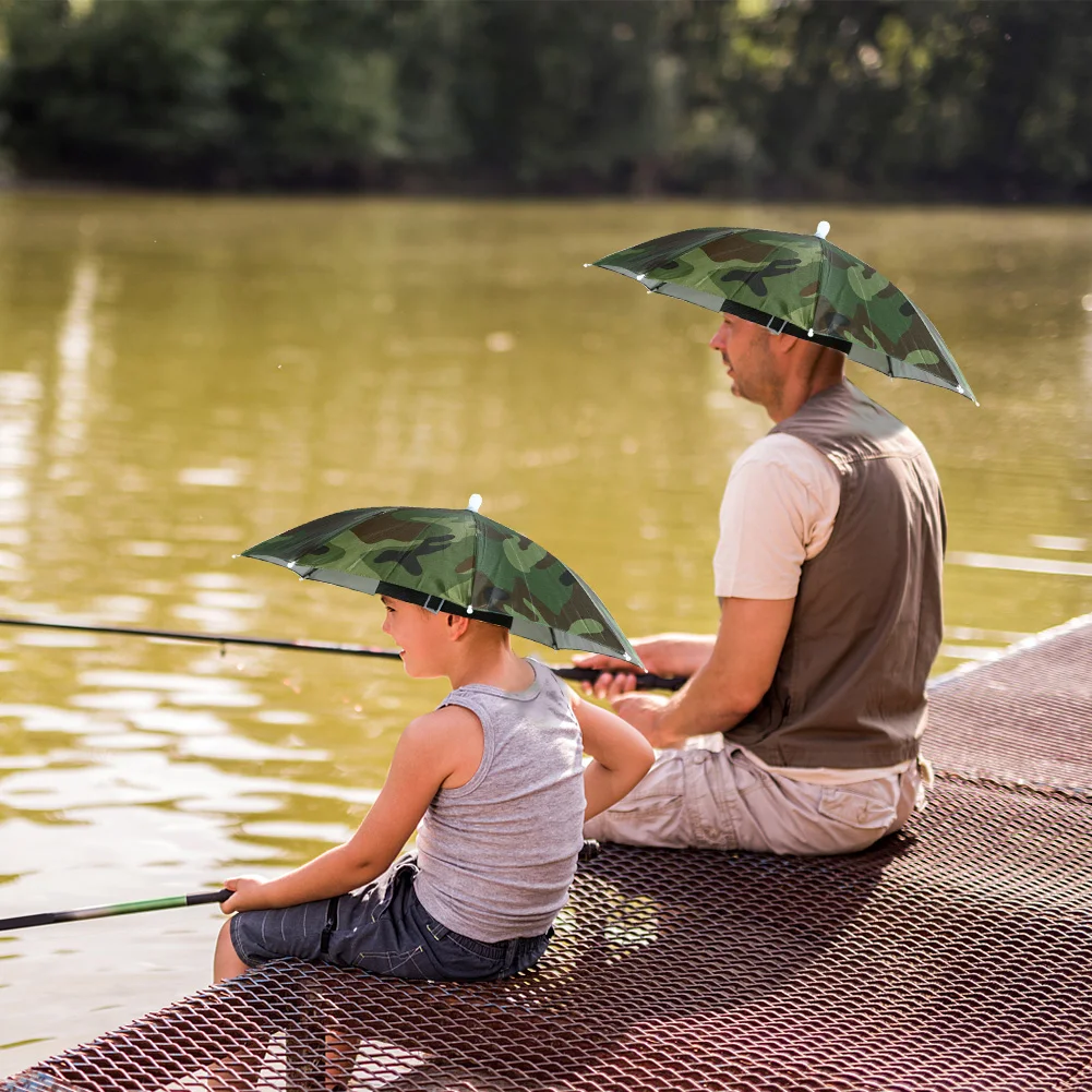 

Foldable Head Umbrella Hat Rainproof Cap Golf Outdoor Sun Headwear Fishing Camping Hiking Fishing Sunscreen Caps