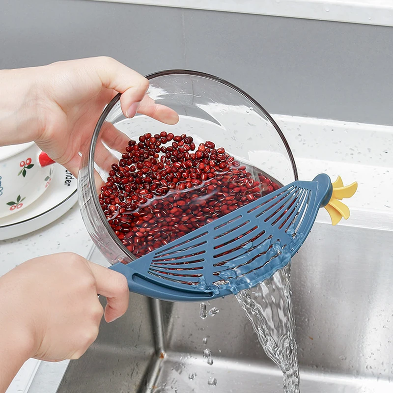 

Thanstar Multifunctional Rice Washing Sieve Drainer Household Vegetable Fruit Beans Clean Strainer Stir Colander Kitchen Tools