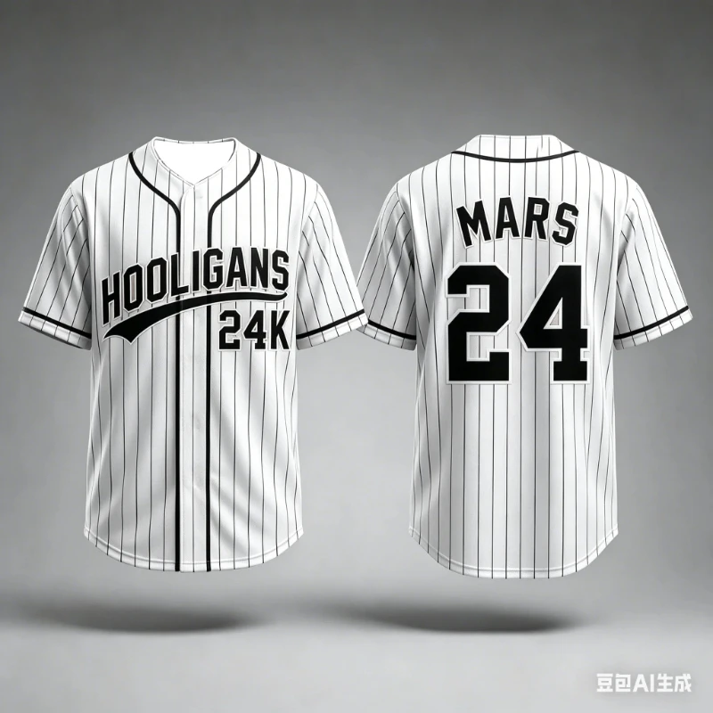 Nouveau T-shirt de football 2026 Thème Bruno Mars Hooligans 24K pour la famille, idéal pour les fans de Hip Hop et de Rap, style streetwear