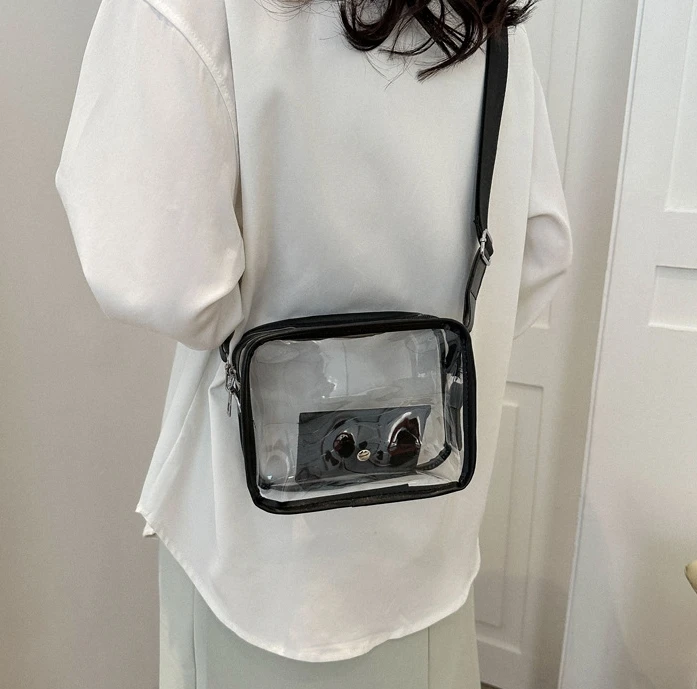 

Girls crossbody bag Fashion casual small fresh single shoulder envelope bag transparent jelly bag