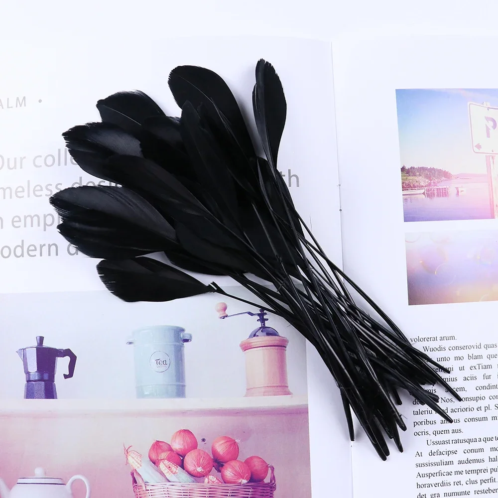 20 Pcs/lot Goose Feathers for Crafts Wedding Party Decoration Plumes 4-6inch Dyed Goose Plumes Accessory Crafts Plumas Wholesale