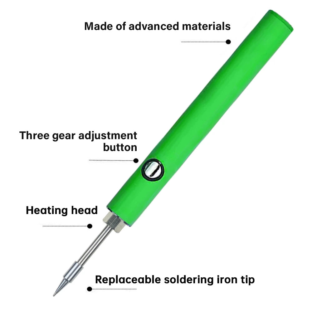 510 Thread Battery Pen Solder Iron Shaped Button Battery Set Adjustment Heating Kit Ceramic Electric Heated Knife Head