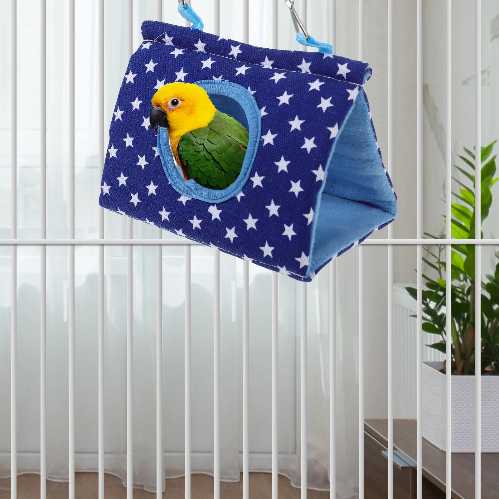 

Bird Hammock Budgies Hanging Cotton Durable Warm Nest Soft Parrot Bed Cage Accessory Parrot Hammock Wear-Resistant Bird Nest