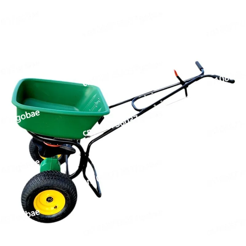 

2000 Fertilizer, hand-pushed lawn maintenance grass seed seeder
