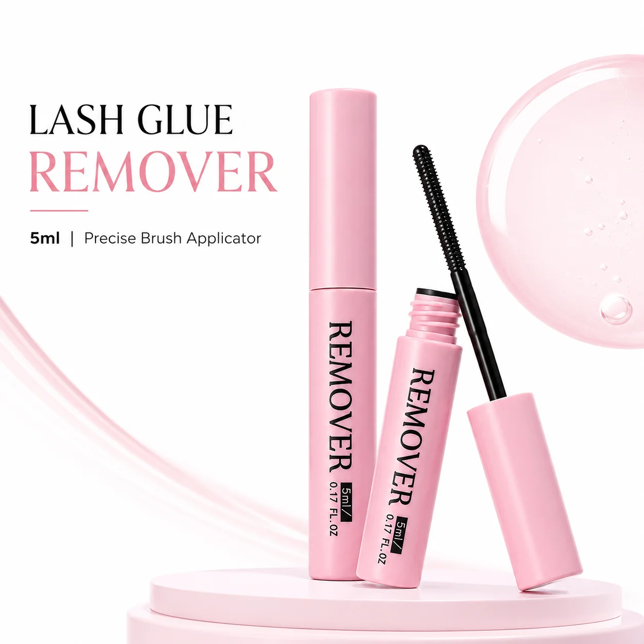 Lash Extension Glue Remover 5ml Quick Dissolve Formula for Cluster Lashes Gentle Adhesive Residue Cleaner