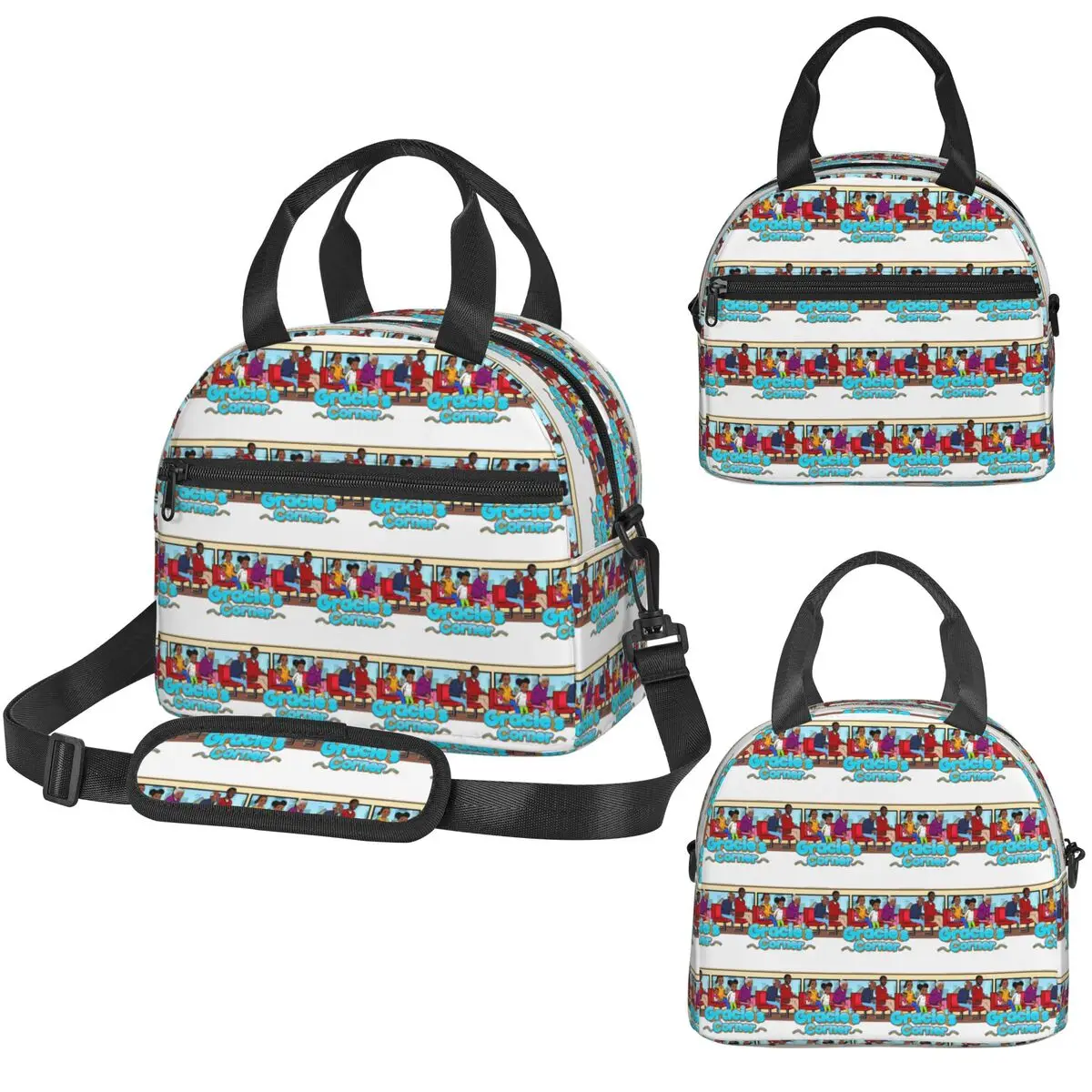 Gracies Family Corner Cute Phonic's Song Insulated Lunch Bag for Women Office Cooler Thermal Box Tote Portable Lunch Boxes