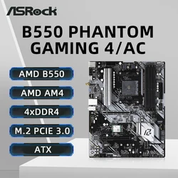 Płyta główna ASRock B550 obsługuje Ryzen 5 3600 5600 5600G 5700X3D R7 5800X3D Procesor DDR4 4533 MHz 128 GB NVME M.2 PCIe 4.0