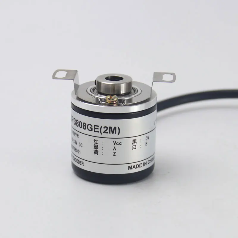 38mm Incremental Rotary Encoder 8mm Half Hollow Shaft Photoelectric Optical Switch 5-24VDC E40H8 Rotary Encoder