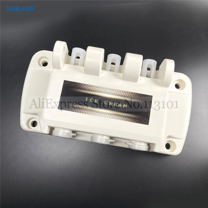 

Full Set White Panel Block New Parts Front Panel Fittings For YKF Soft Serve Icecream Machines Accessories With Modeling Caps