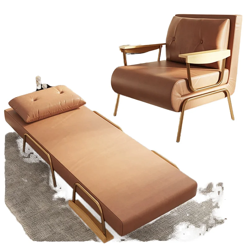 

Современное регулируемое кресло-реклайнер из ткани, металла и дерева для гостиной, спальни, отеля, квартиры, уличное раскладное кресло-кровать