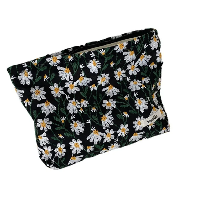 Fashion Floral Cosmetic Bag Ladies Makeup Bag Clutch women Makeup Pouch Travel Cosmetic Organizer Student Pencil Case Pen Box