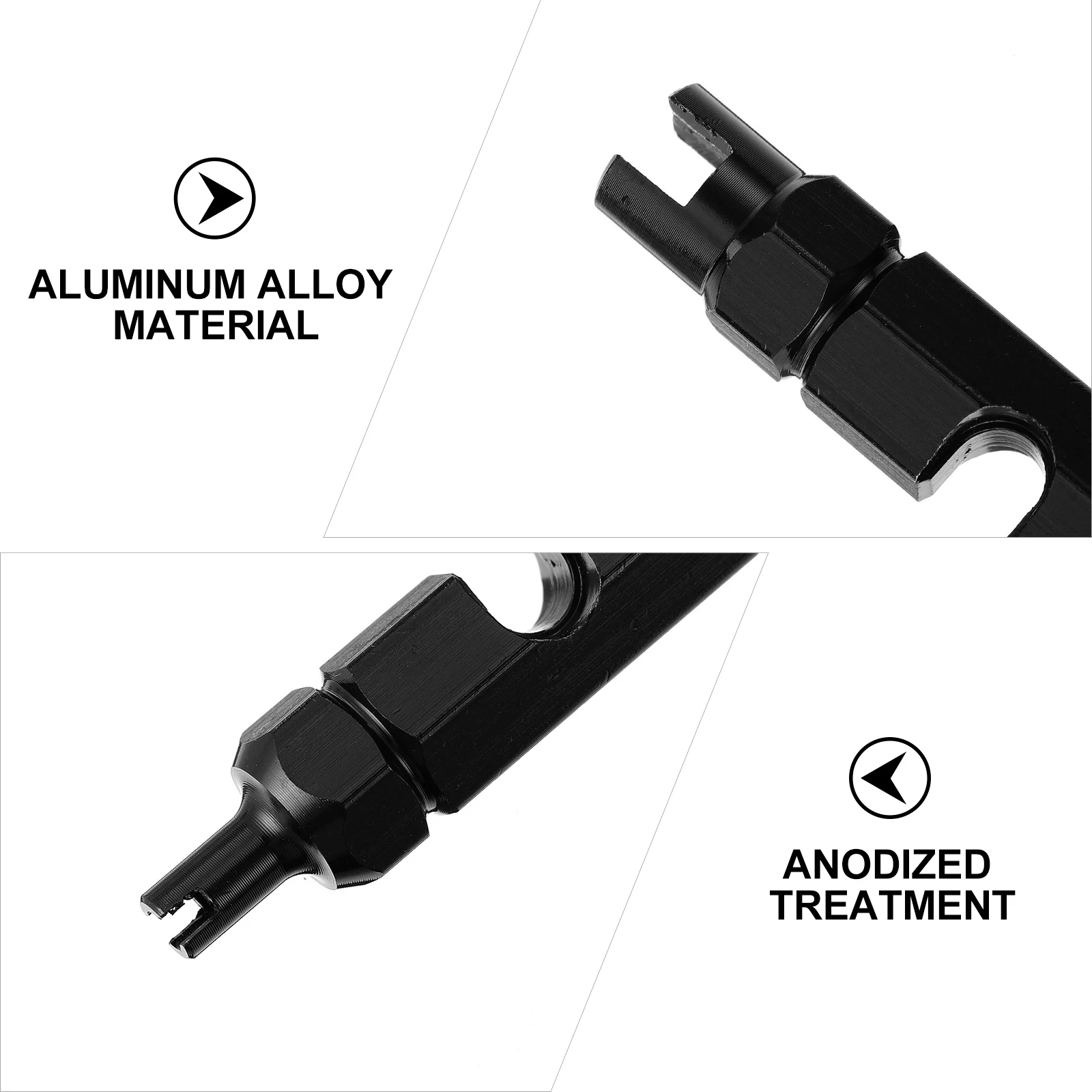 

Gas Nozzle Wrench Core Tool Aluminum Alloy Anti-Slip Compact Removal Tool for Bike Tire Tube French American Valve Repair