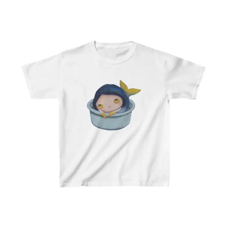 

Chiho Aoshima Fish T-shirt Suitable for all seasons personality Clothes Oversized Unisex Streetwear Trendy Couples Y2k Short top