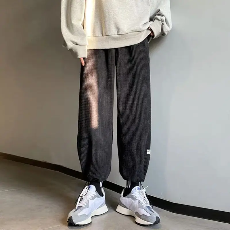 

Joggers Men's Sweatpants Trousers New in Trend Comfortable Deals Harajuku Y2k Casual Essential Retro Corduroy Male Sports Pants