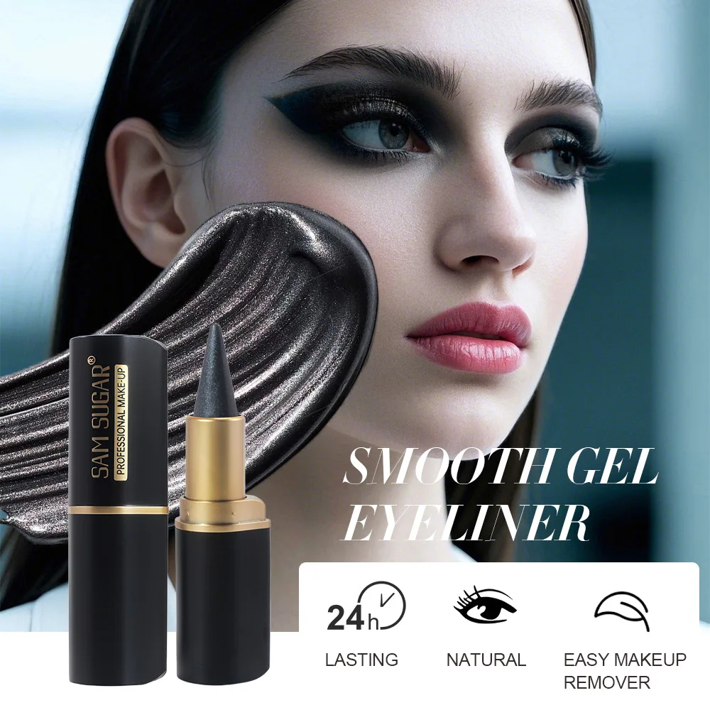 قلم تحديد عيون مقاوم للماء، ظلال عيون غير لامعة، تركيبة سريعة الجفاف، تصميم طرف واحد، مصطبغ للغاية، مقاوم للتلطخ طوال اليوم