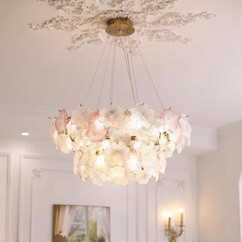 

New Crystal French Light Luxury High-end Atmospheric Living Room Chandelier Internet Famous Bedroom Dining Room Lighting Fixture