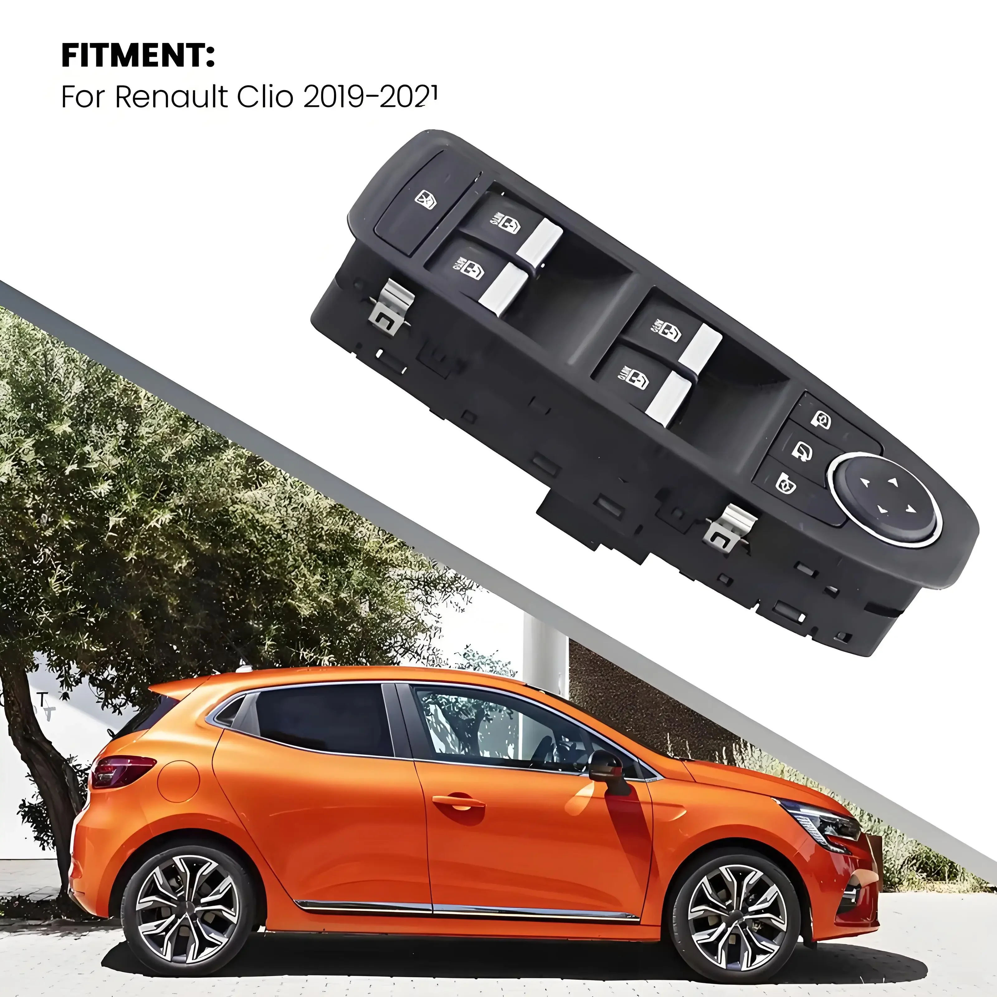 For Renault Clio 5 / Captur II 2019-2021, Power Lifter Window Control Switch OEM 254015831R / 254107001R /254107080R.